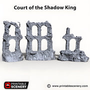 Court of the Shadowking. Shadowfey Wilds, 15mm, 28mm, 32mm - Printable Scenery | 28mm and 32mm | Wargaming | DnD | Tabletop Roleplaying