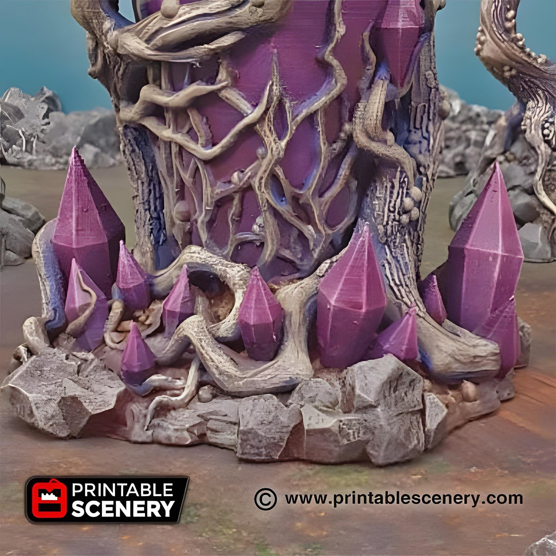 Corrupted Feyheart. Shadowfey Wilds, 15mm, 28mm, 32mm - Printable Scenery | 28mm and 32mm | Wargaming | DnD | Tabletop Roleplaying