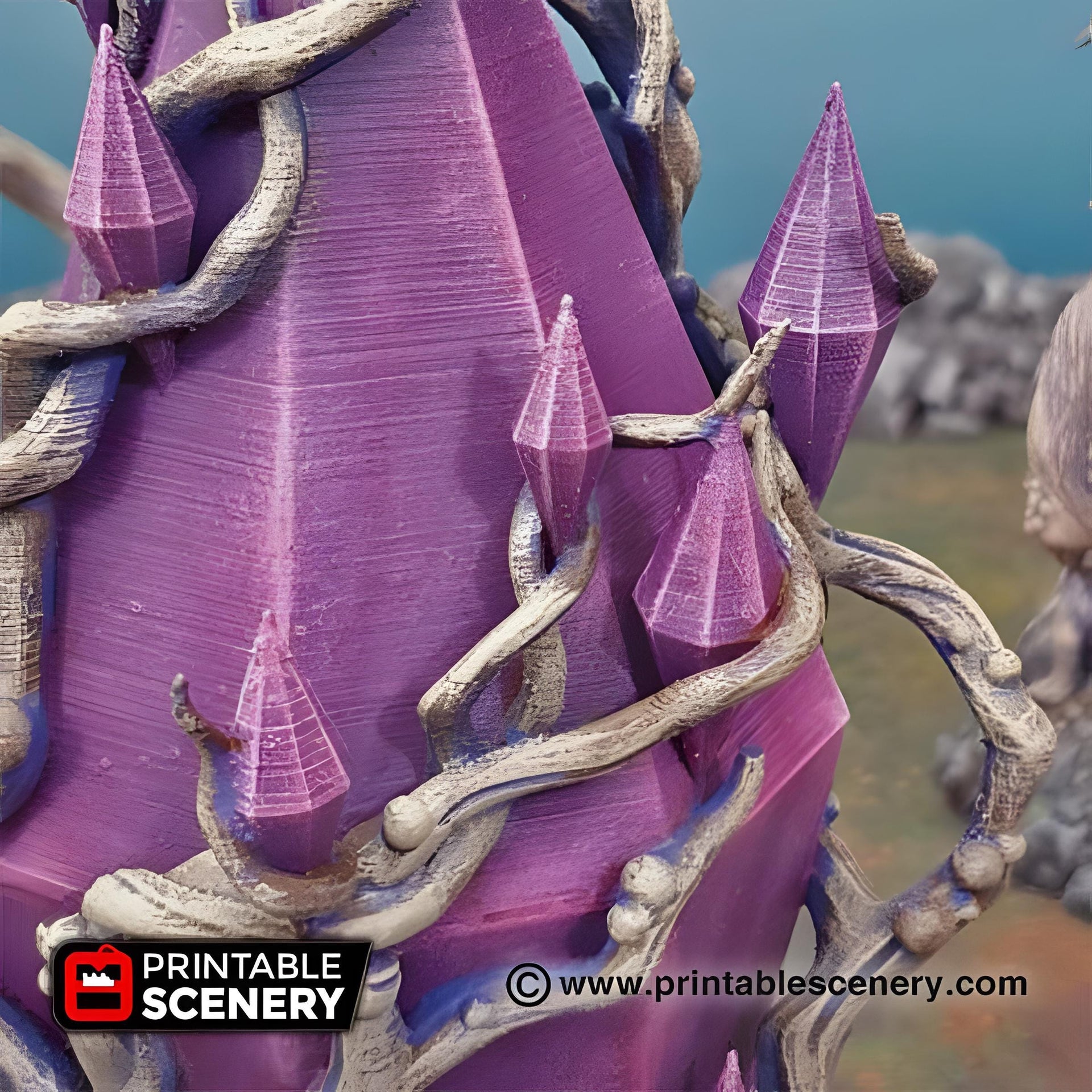 Corrupted Feyheart. Shadowfey Wilds, 15mm, 28mm, 32mm - Printable Scenery | 28mm and 32mm | Wargaming | DnD | Tabletop Roleplaying