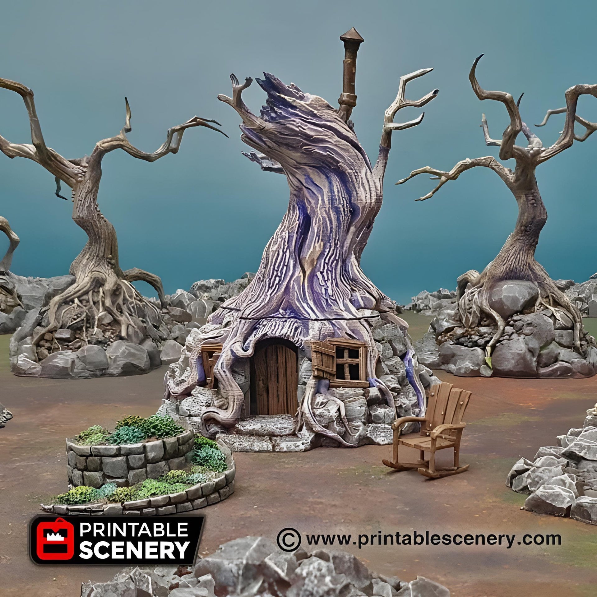 witches Hovel. Shadowfey Wilds, 15mm, 28mm, 32mm - Printable Scenery | 28mm and 32mm | Wargaming | DnD | Tabletop Roleplaying