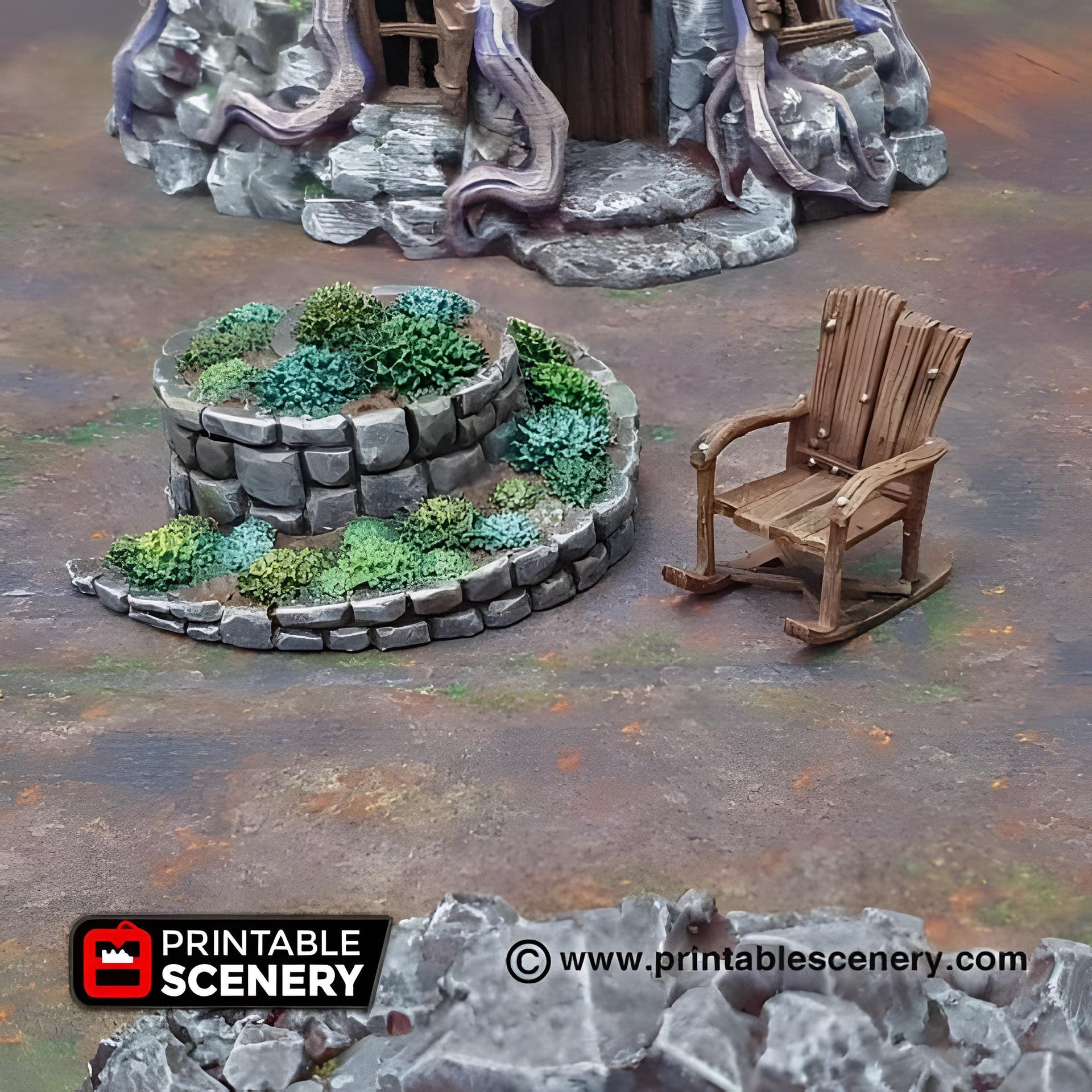 witches Hovel. Shadowfey Wilds, 15mm, 28mm, 32mm - Printable Scenery | 28mm and 32mm | Wargaming | DnD | Tabletop Roleplaying