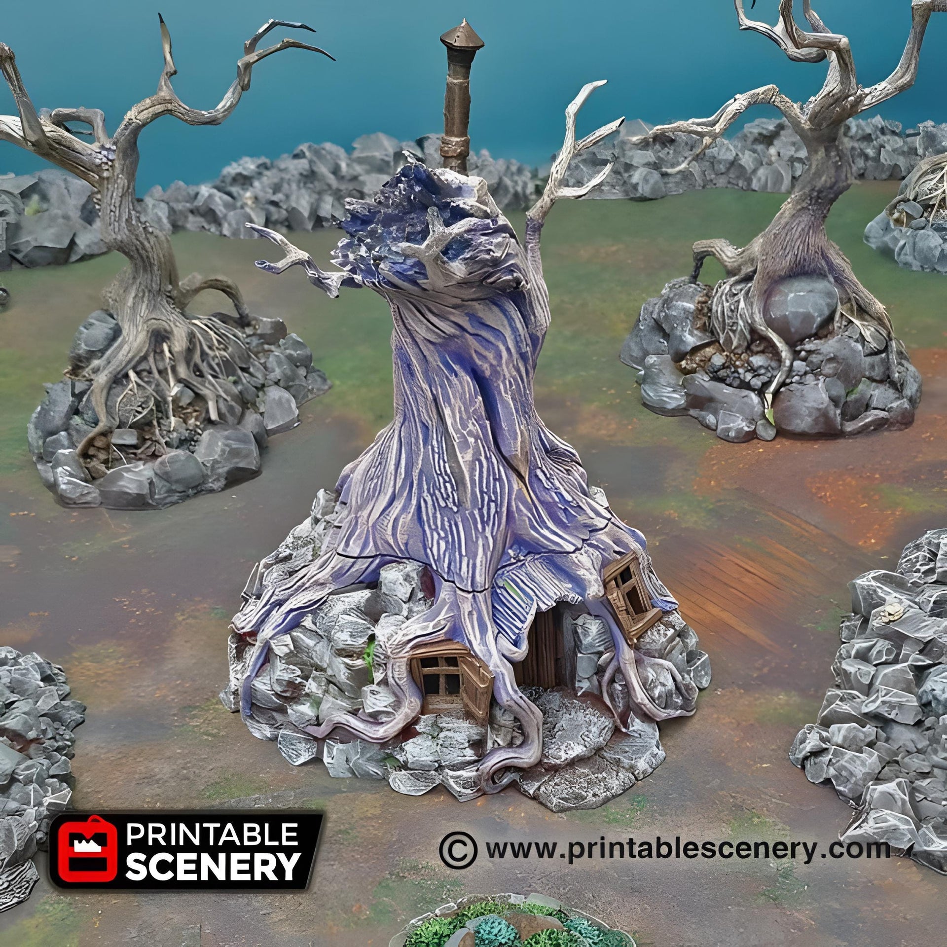 witches Hovel. Shadowfey Wilds, 15mm, 28mm, 32mm - Printable Scenery | 28mm and 32mm | Wargaming | DnD | Tabletop Roleplaying