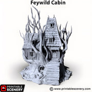 Feywild Cabin. Shadowfey Wilds, 15mm, 28mm, 32mm - Printable Scenery | 28mm and 32mm | Wargaming | DnD | Tabletop Roleplaying