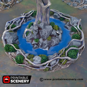 Feywood Shrine. Shadowfey Wilds, 15mm, 28mm, 32mm - Printable Scenery | 28mm and 32mm | Wargaming | DnD | Tabletop Roleplaying
