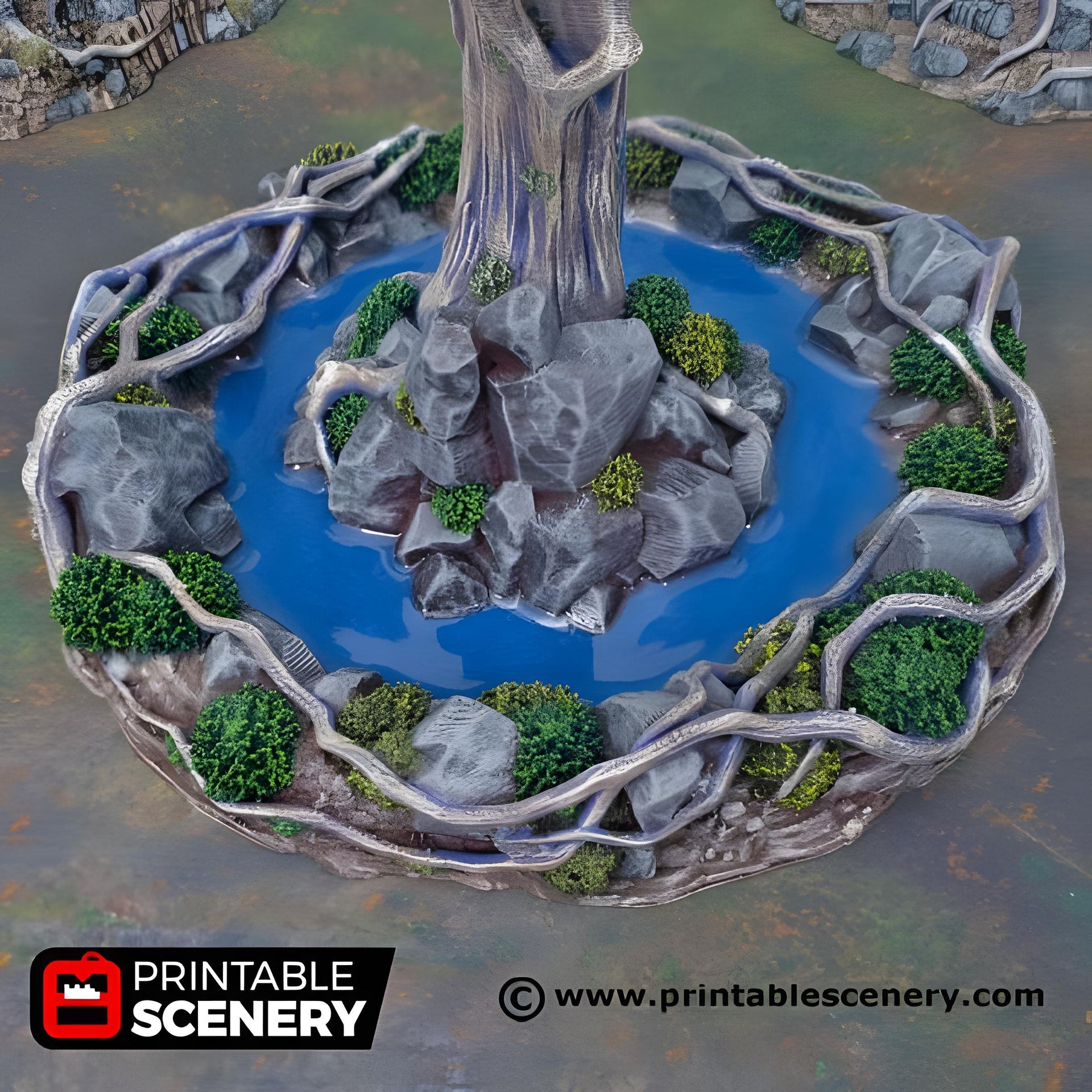 Feywood Shrine. Shadowfey Wilds, 15mm, 28mm, 32mm - Printable Scenery | 28mm and 32mm | Wargaming | DnD | Tabletop Roleplaying