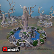 Feywood Shrine. Shadowfey Wilds, 15mm, 28mm, 32mm - Printable Scenery | 28mm and 32mm | Wargaming | DnD | Tabletop Roleplaying
