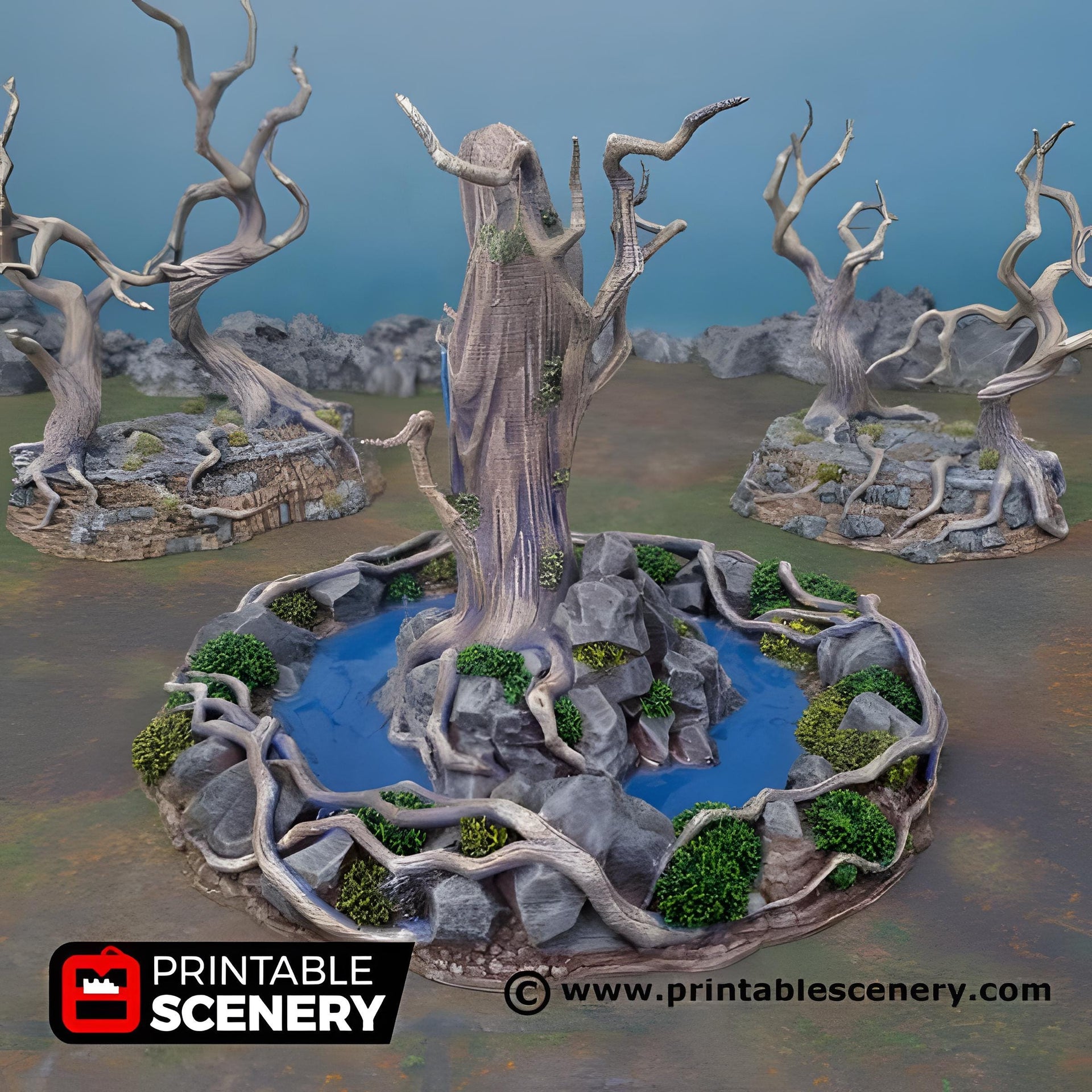 Feywood Shrine. Shadowfey Wilds, 15mm, 28mm, 32mm - Printable Scenery | 28mm and 32mm | Wargaming | DnD | Tabletop Roleplaying