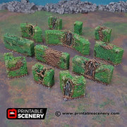 Hedge Maze. Shadowfey Wilds, 15mm, 28mm, 32mm - Printable Scenery | 28mm and 32mm | Wargaming | DnD | Tabletop Roleplaying