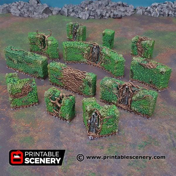 Hedge Maze. Shadowfey Wilds, 15mm, 28mm, 32mm - Printable Scenery | 28mm and 32mm | Wargaming | DnD | Tabletop Roleplaying