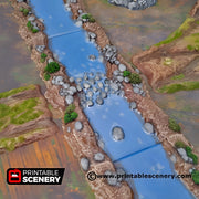 Wild River. Shadowfey Wilds, 15mm, 28mm, 32mm - Printable Scenery | 28mm and 32mm | Wargaming | DnD | Tabletop Roleplaying