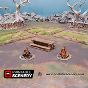 Travellers Camp 2. Shadowfey Wilds, 15mm, 28mm, 32mm - Printable Scenery | 28mm and 32mm | Wargaming | DnD | Tabletop Roleplaying