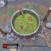Hags Cauldron. Shadowfey Wilds, 15mm, 28mm, 32mm - Printable Scenery | 28mm and 32mm | Wargaming | DnD | Tabletop Roleplaying