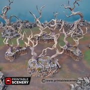 Gloomy Gully. Shadowfey Wilds, 15mm, 28mm, 32mm - Printable Scenery | 28mm and 32mm | Wargaming | DnD | Tabletop Roleplaying