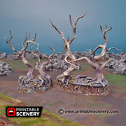 Gloomy Gully. Shadowfey Wilds, 15mm, 28mm, 32mm - Printable Scenery | 28mm and 32mm | Wargaming | DnD | Tabletop Roleplaying