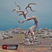 Contorted Trees. Shadowfey Wilds, 15mm, 28mm, 32mm - Printable Scenery | 28mm and 32mm | Wargaming | DnD | Tabletop Roleplaying