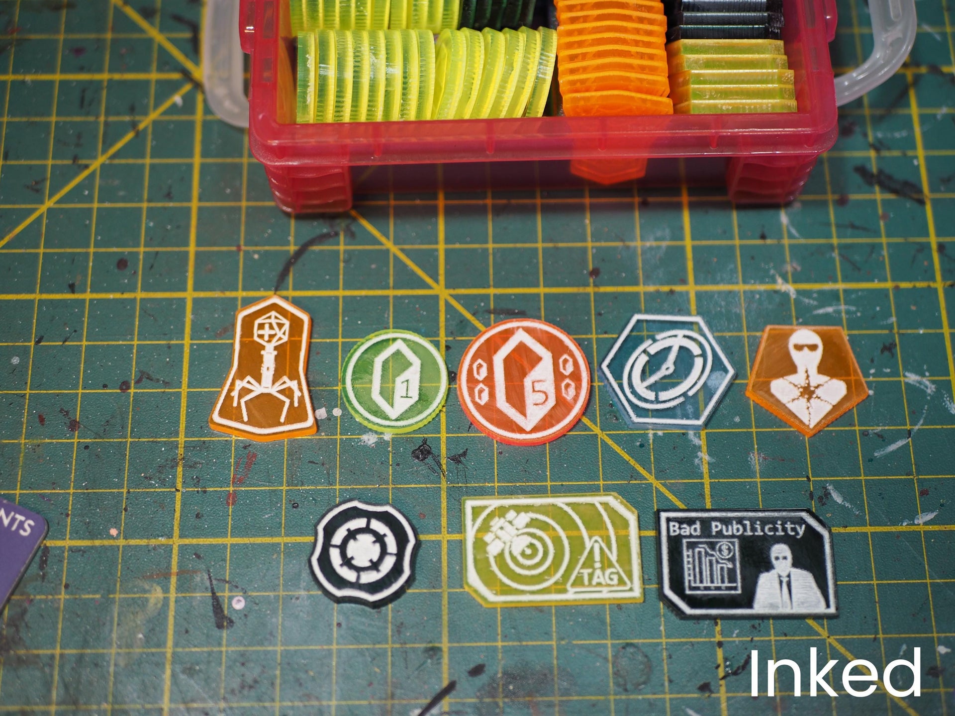 Netrunner Token Set (84 Tokens) | 28mm and 32mm | Wargaming | DnD | Tabletop Roleplaying