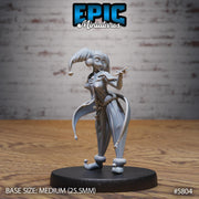 Jester Girl - Epic Miniatures | Grand Carnival | 28mm and 32mm | Wargaming | DnD | Tabletop Roleplaying