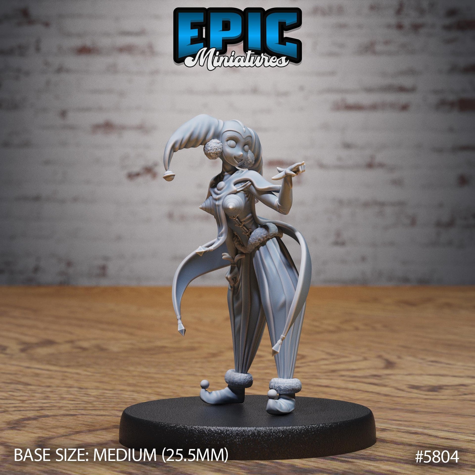 Jester Girl - Epic Miniatures | Grand Carnival | 28mm and 32mm | Wargaming | DnD | Tabletop Roleplaying