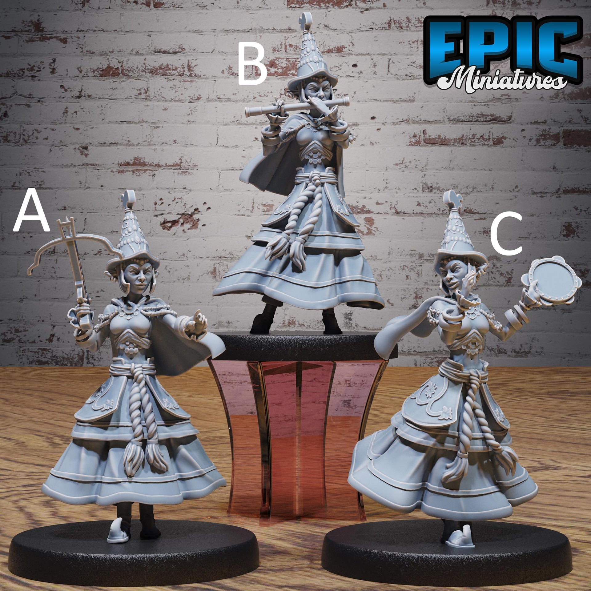 Half Elf Bard - Epic Miniatures | Grand Carnival | 28mm and 32mm | Wargaming | DnD | Tabletop Roleplaying