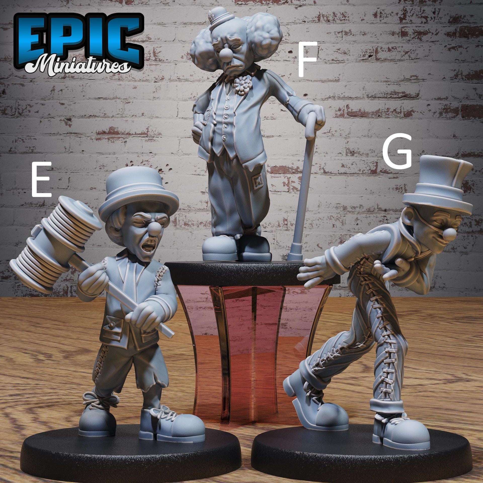 Clown Troupe - Epic Miniatures | Grand Carnival | 28mm and 32mm | Wargaming | DnD | Tabletop Roleplaying