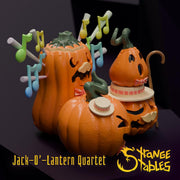 Jack-O-Lantern Quartet. Barbershop Pumpkins - Strange Stables | 28mm and 32mm | Wargaming | DnD | Tabletop Roleplaying
