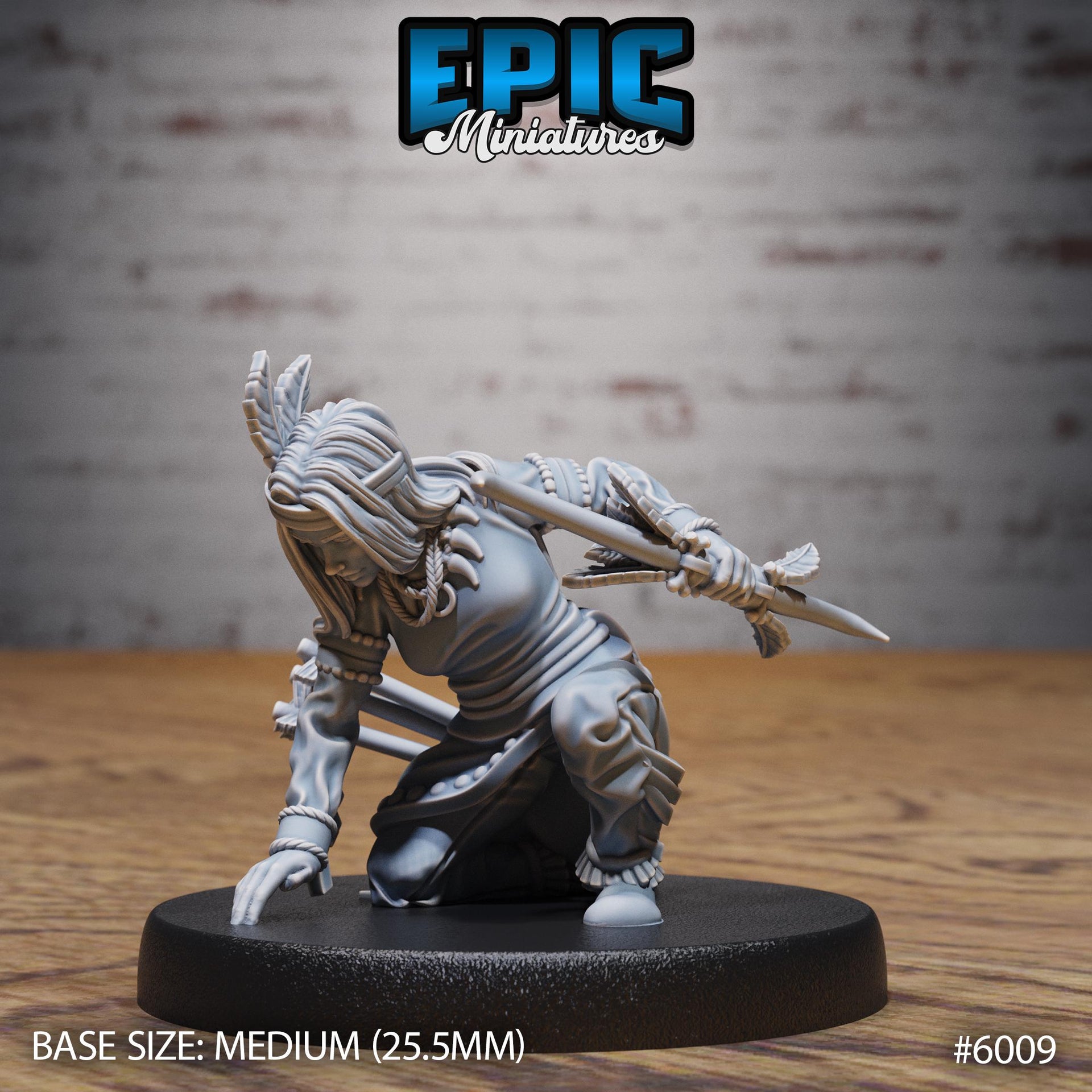 Native Tribe. Weird West indigenous Villagers - Epic Miniatures | Native Magic | 28mm and 32mm | Wargaming | DnD | Tabletop Roleplaying