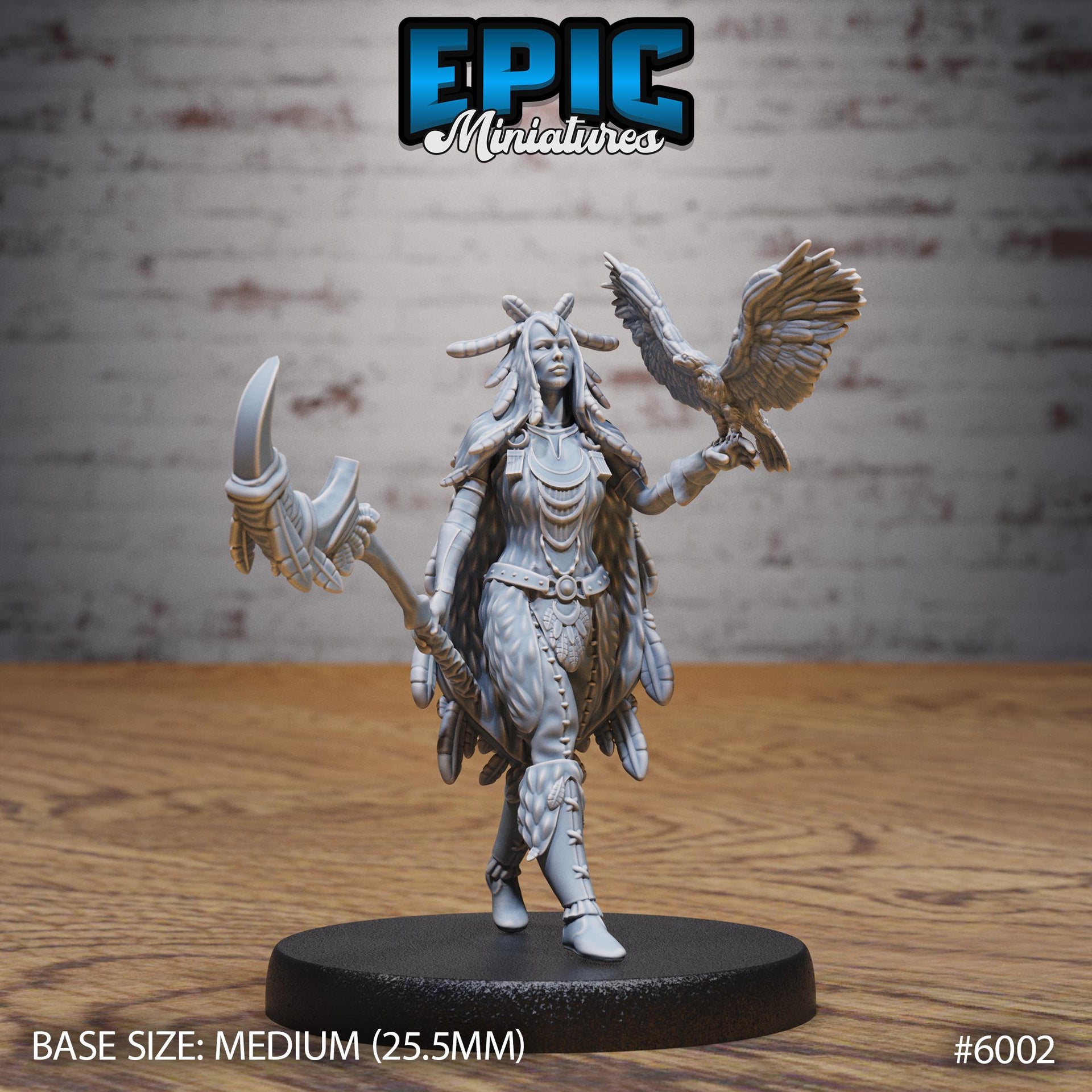 Raven Shaman - Epic Miniatures | Native Magic | 28mm and 32mm | Wargaming | DnD | Tabletop Roleplaying