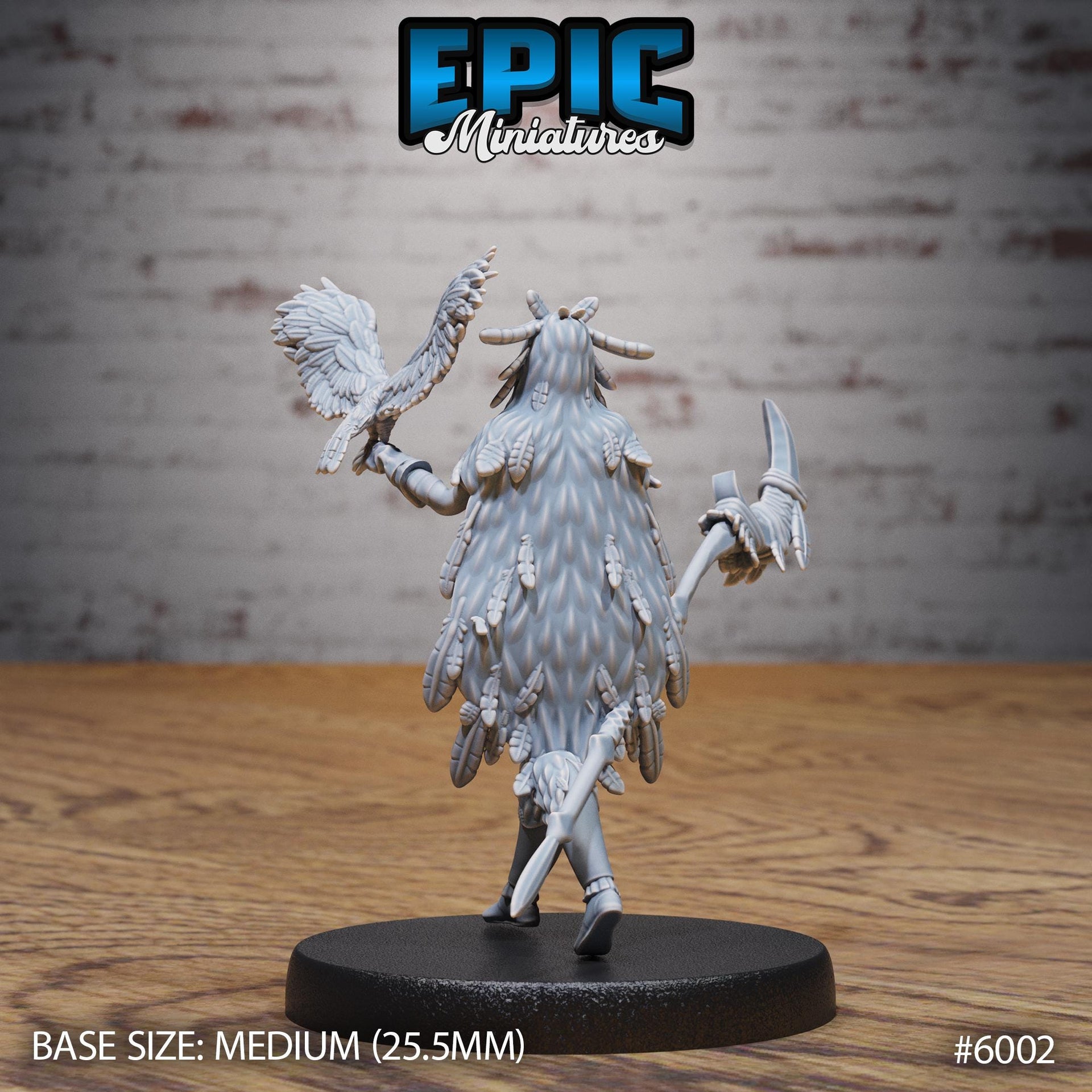 Raven Shaman - Epic Miniatures | Native Magic | 28mm and 32mm | Wargaming | DnD | Tabletop Roleplaying