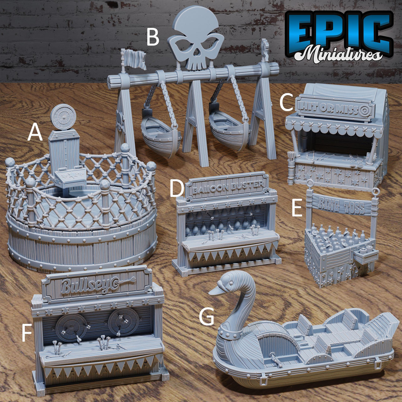 Carnival Attractions - Epic Miniatures | Grand Carnival | 28mm and 32mm | Wargaming | DnD | Tabletop Roleplaying