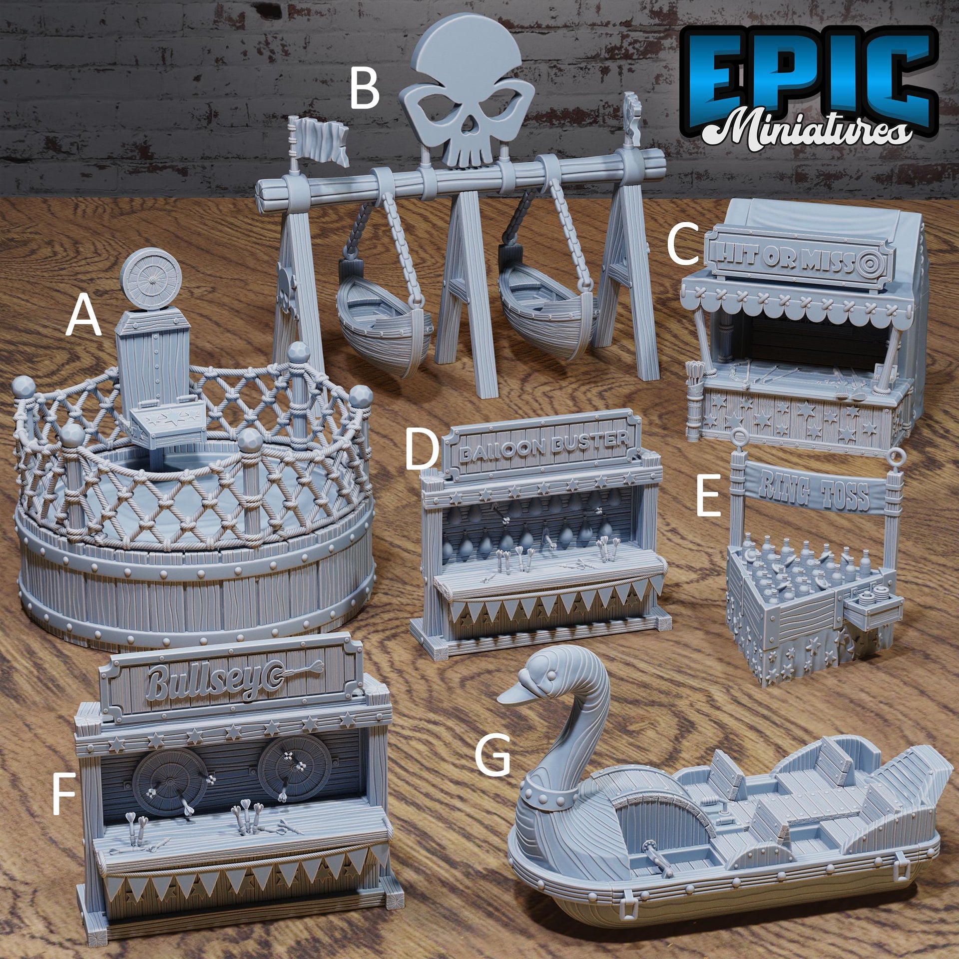 Carnival Attractions - Epic Miniatures | Grand Carnival | 28mm and 32mm | Wargaming | DnD | Tabletop Roleplaying
