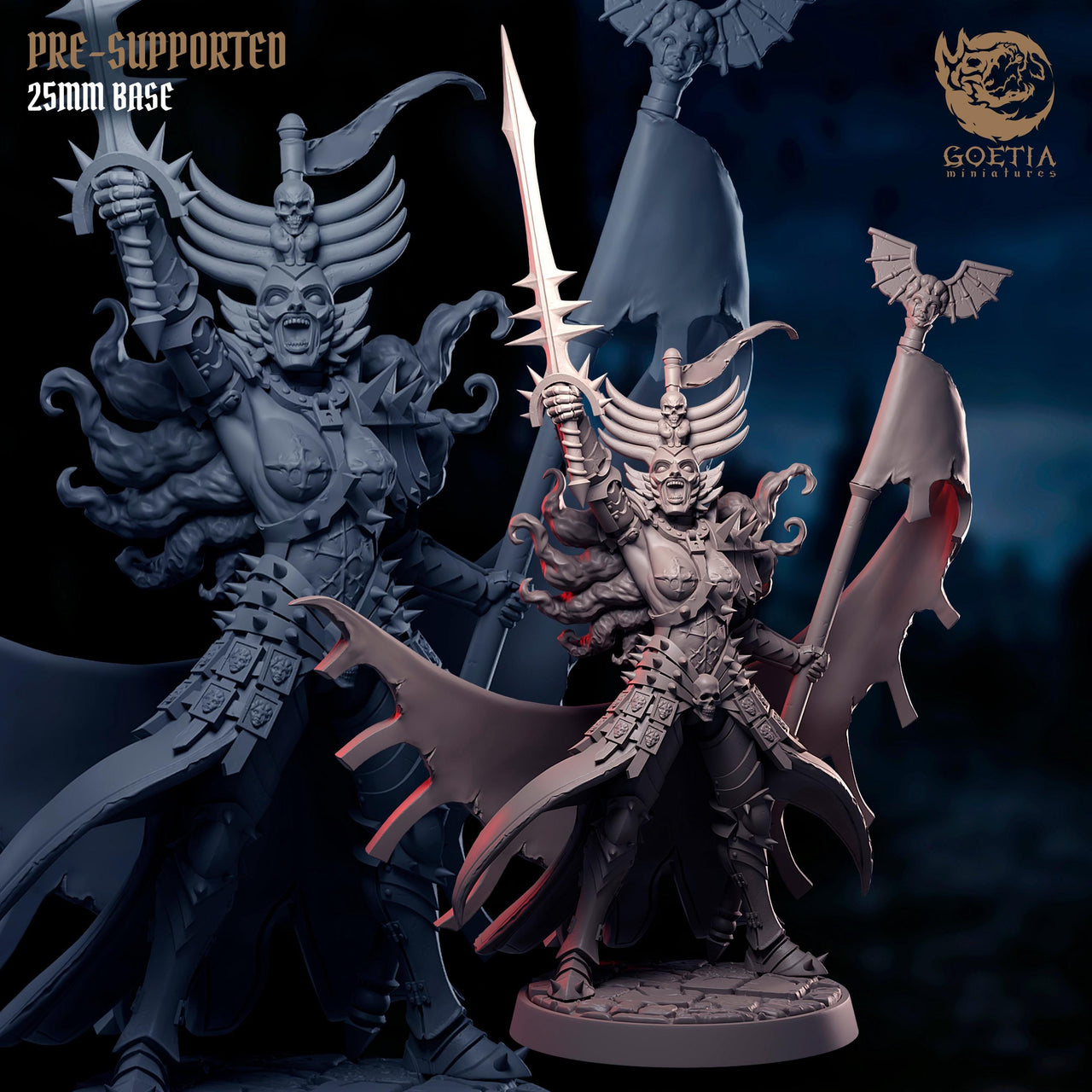 Protectress of the Faith. Cultist Queen - Goetia Miniatures | 28mm and 32mm | Wargaming | DnD | Tabletop Roleplaying