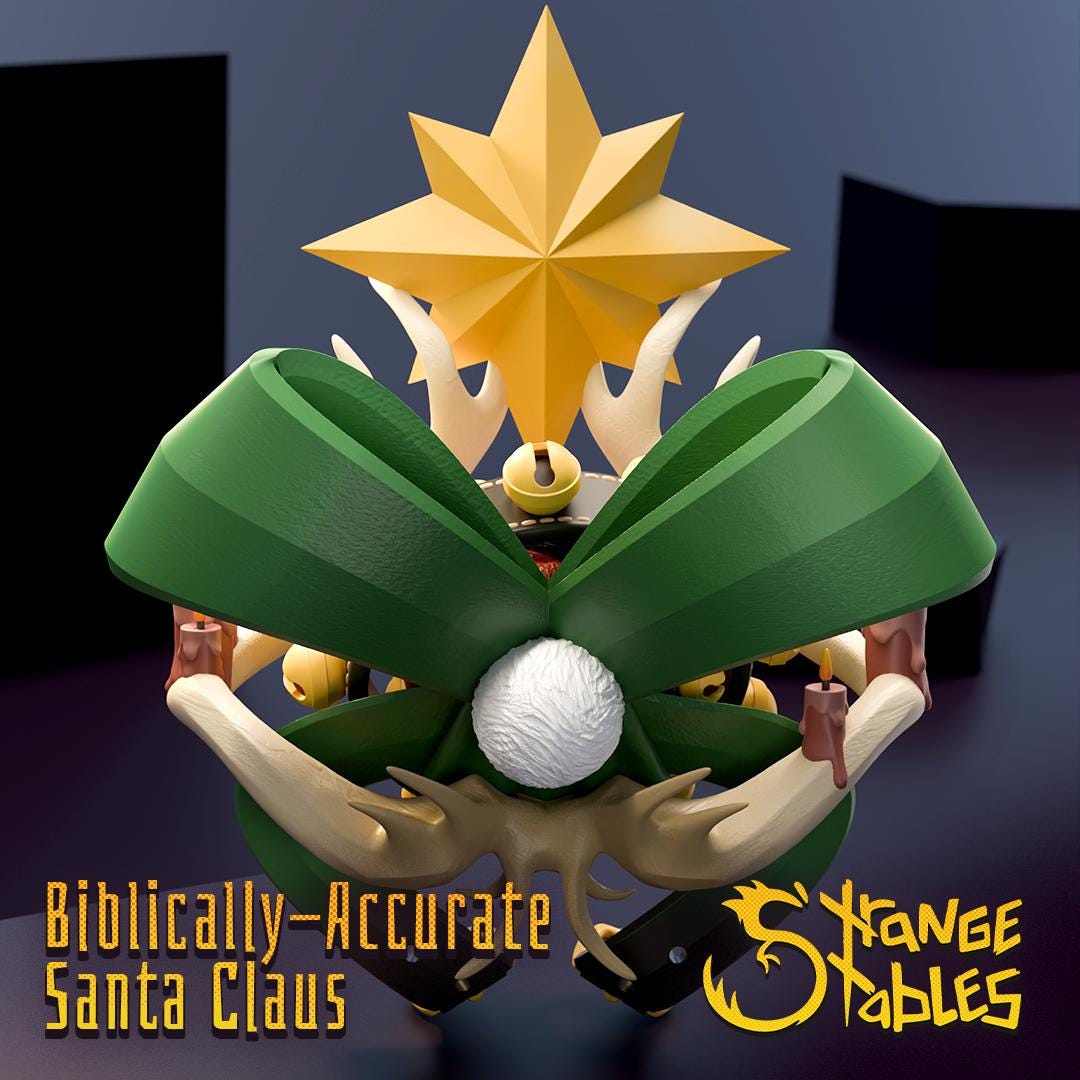 Biblically-Accurate Santa Claus - Strange Stables | 28mm and 32mm | Wargaming | DnD | Tabletop Roleplaying