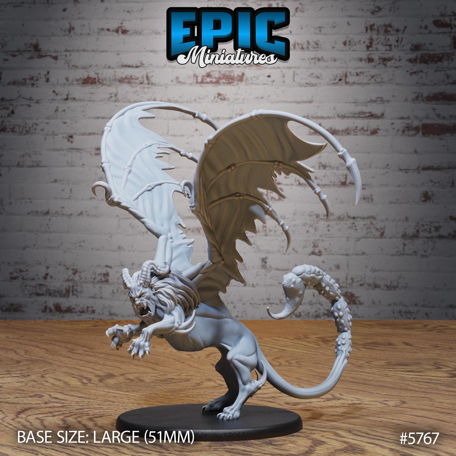 Manticore Classic - Epic Miniatures | Cultist Circle | 28mm and 32mm | Wargaming | DnD | Tabletop Roleplaying
