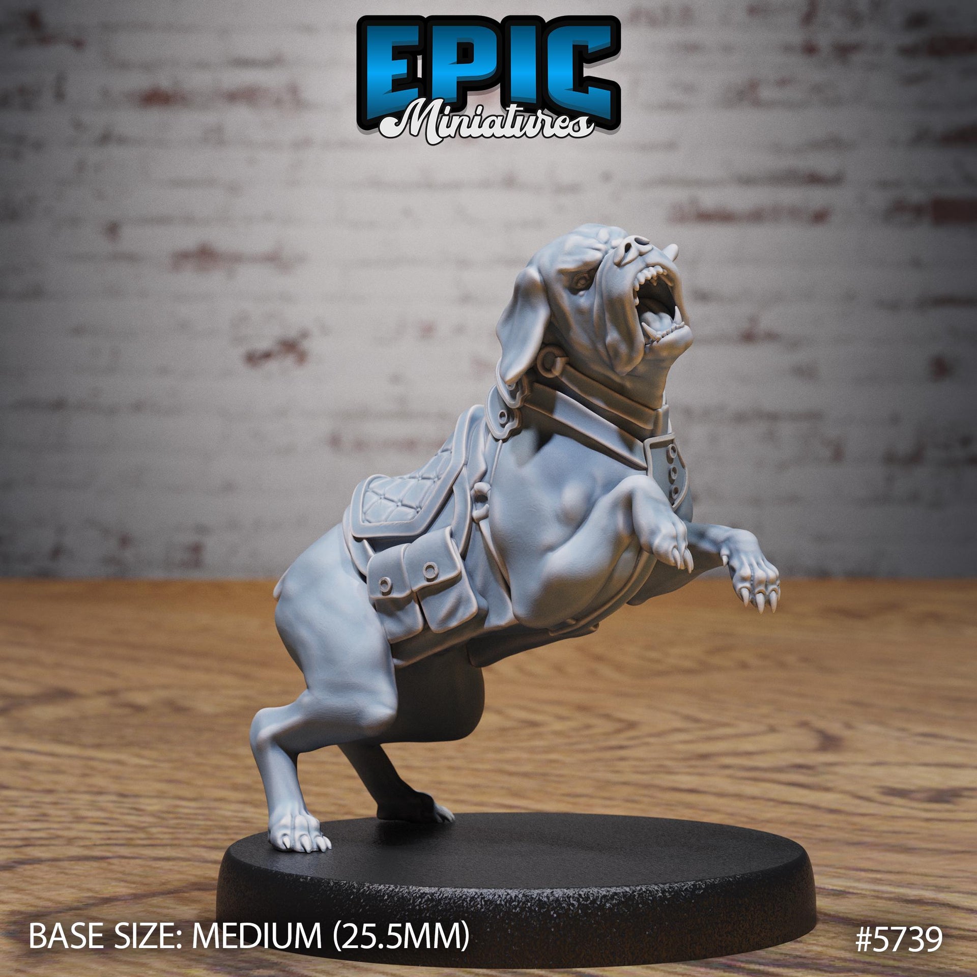 Mastiff War Dog - Epic Miniatures | Cultist Circle | 28mm and 32mm | Wargaming | DnD | Tabletop Roleplaying