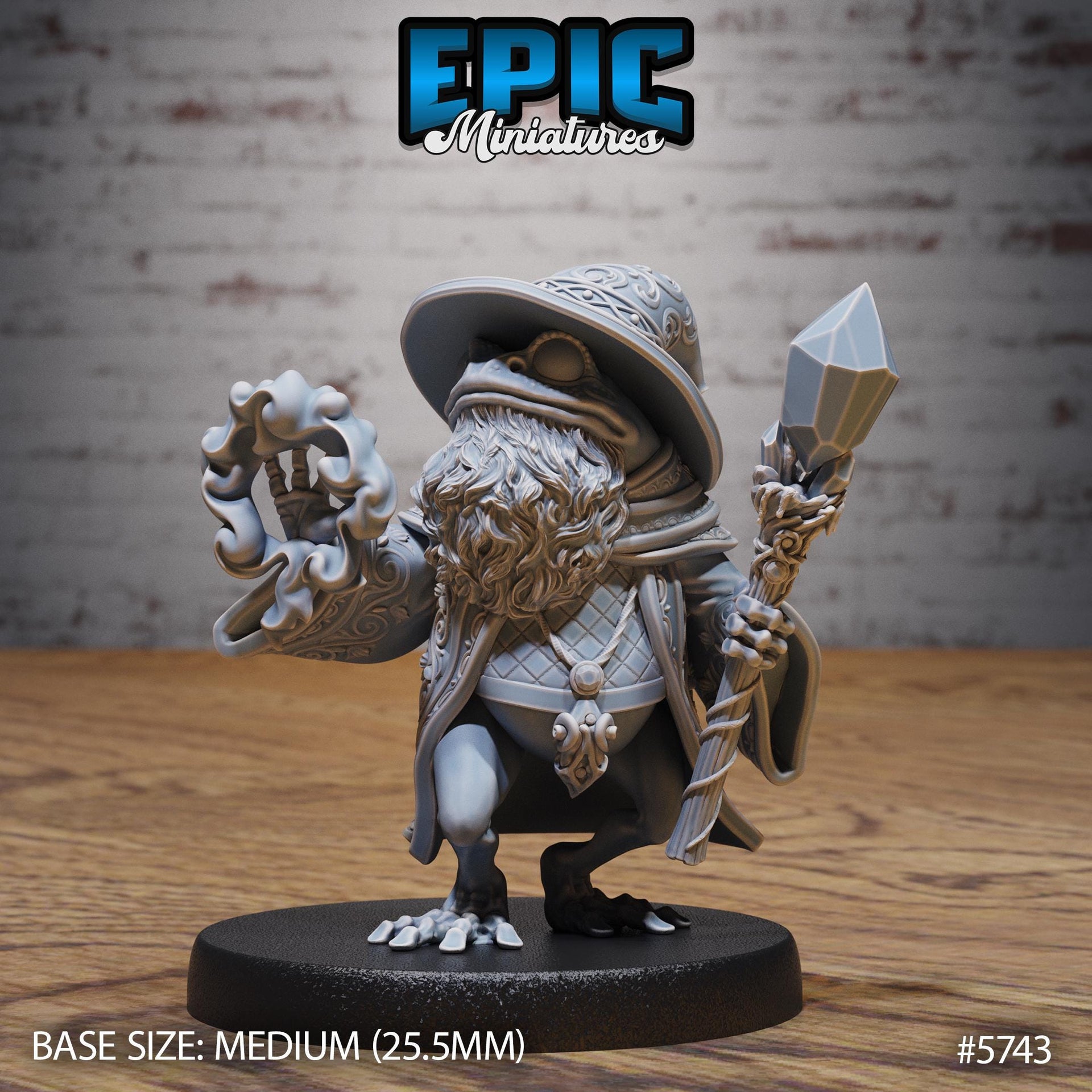 Frog Wizard - Epic Miniatures | Cultist Circle | 28mm and 32mm | Wargaming | DnD | Tabletop Roleplaying