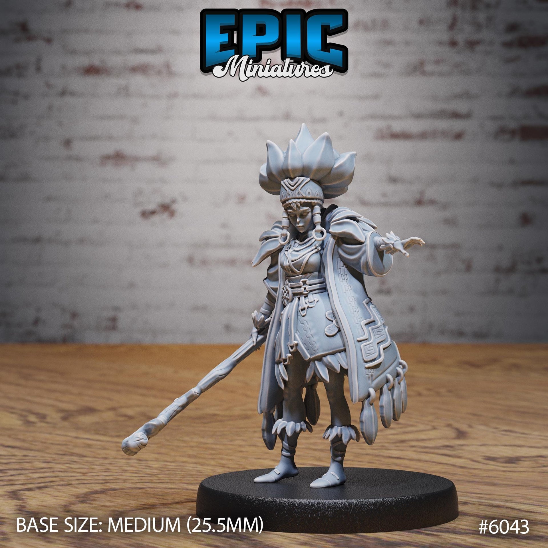 Native Princess - Epic Miniatures | Native Magic | 28mm and 32mm | Wargaming | DnD | Tabletop Roleplaying