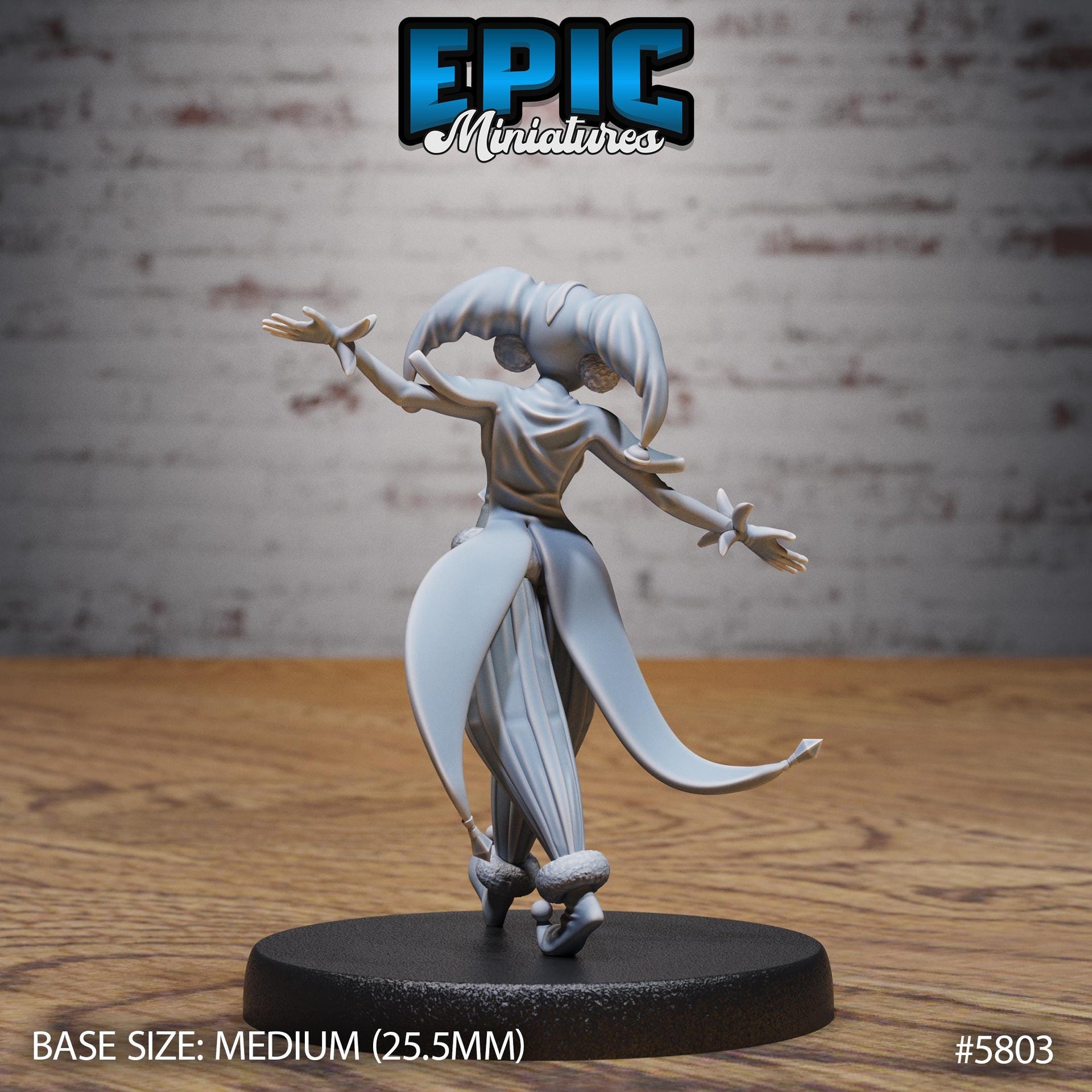Jester Girl - Epic Miniatures | Grand Carnival | 28mm and 32mm | Wargaming | DnD | Tabletop Roleplaying