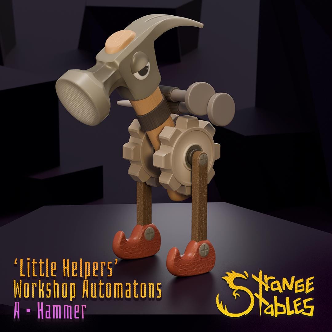 Little Helpers. Workshop Automatons - Strange Stables | 28mm and 32mm | Wargaming | DnD | Tabletop Roleplaying