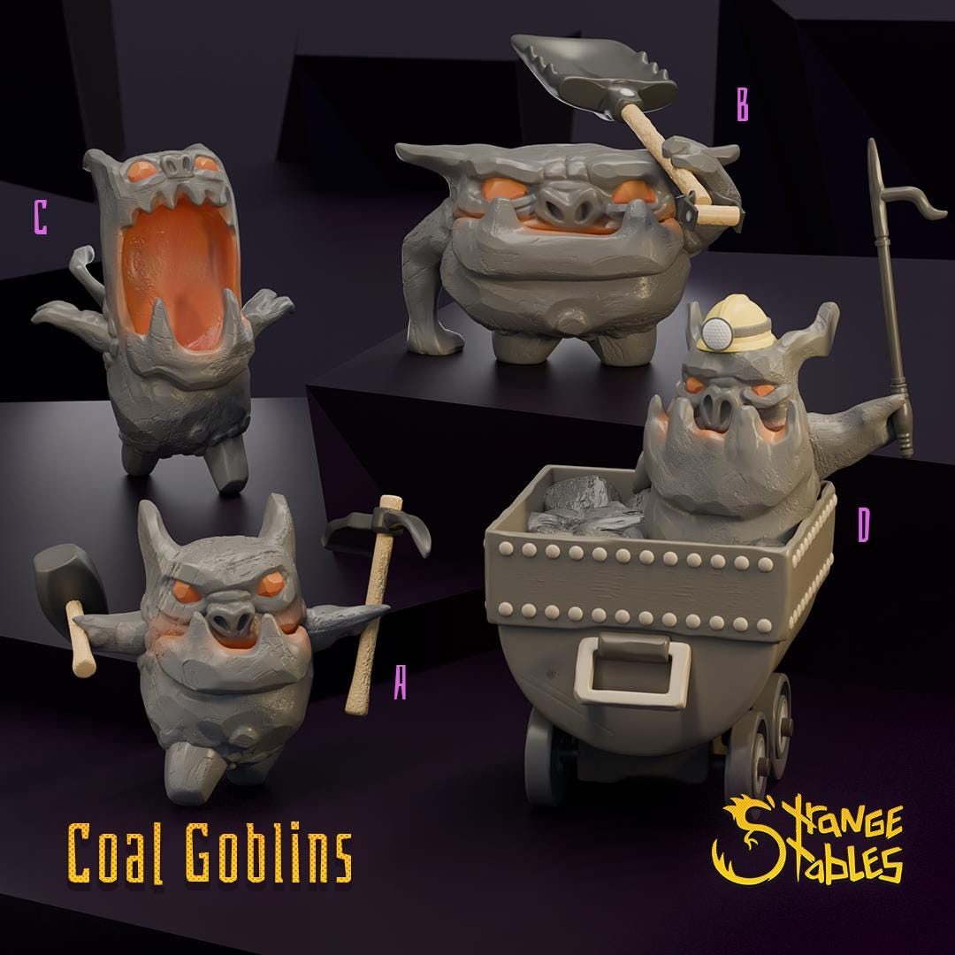 Coal Goblins- Strange Stables | 28mm and 32mm | Wargaming | DnD | Tabletop Roleplaying