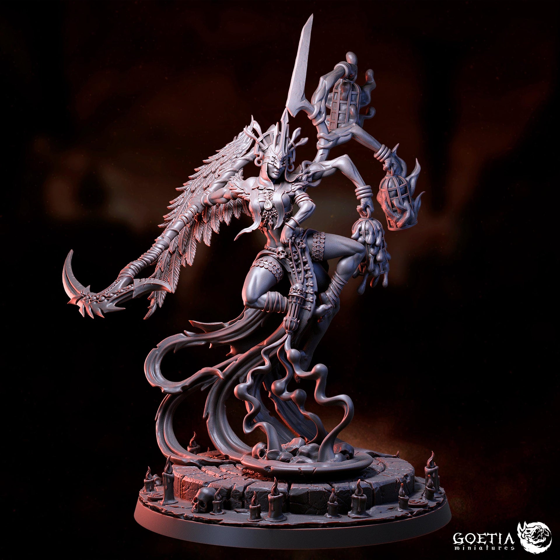 Vadna, The Lake Maiden - Goetia Miniatures | 28mm and 32mm | Wargaming | DnD | Tabletop Roleplaying