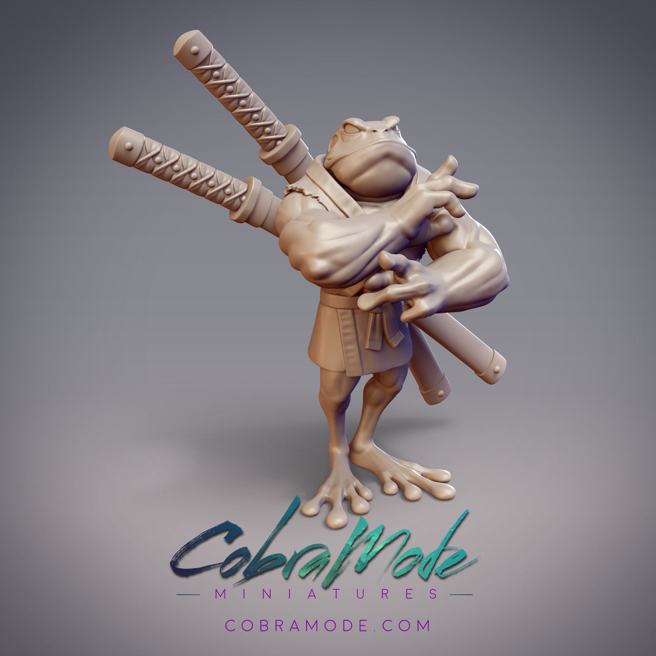 Amagaeru Brawler Isamu. Buff Frogfolk Swordsman - CobraMode