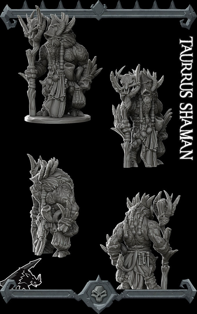 Taurrus Shaman. Minotaur Chieftan - Rocket Pig Games