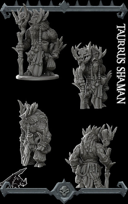 Taurrus Shaman. Minotaur Chieftan - Rocket Pig Games