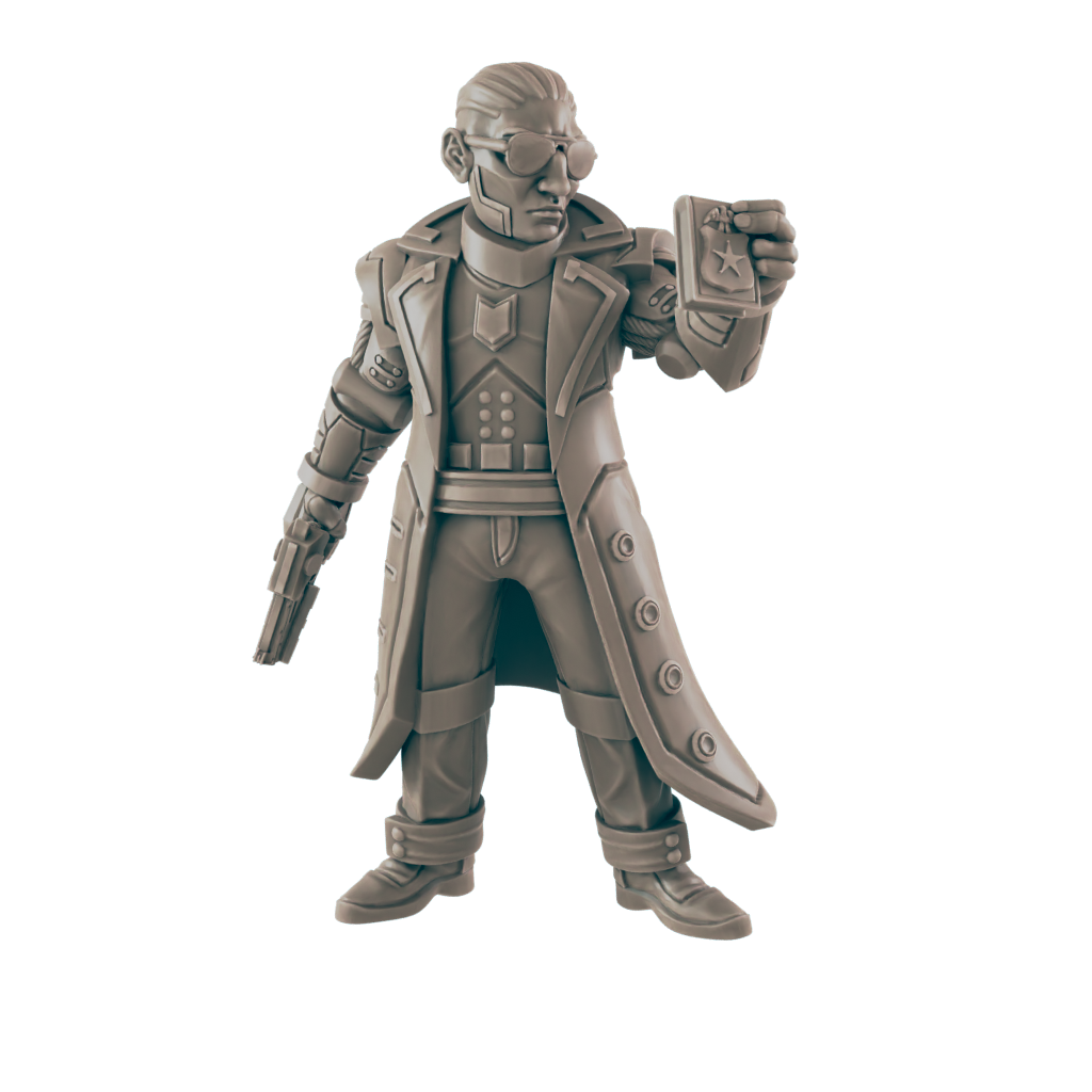 Detective. Cyberpunk Private Eye- Ec3d