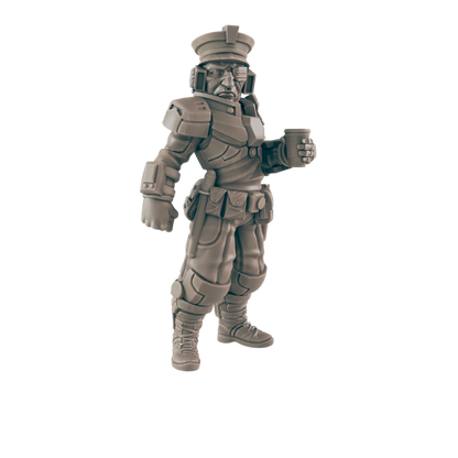Coffee Cop. Cyberpunk Police- Ec3d