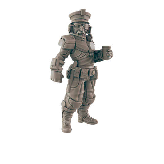 Coffee Cop. Cyberpunk Police- Ec3d