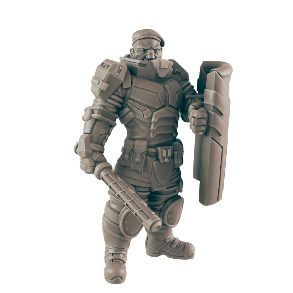 Riot Cop. Cyberpunk Police - Ec3d