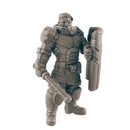 Riot Cop. Cyberpunk Police - Ec3d