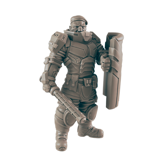 Riot Cop. Cyberpunk Police - Ec3d