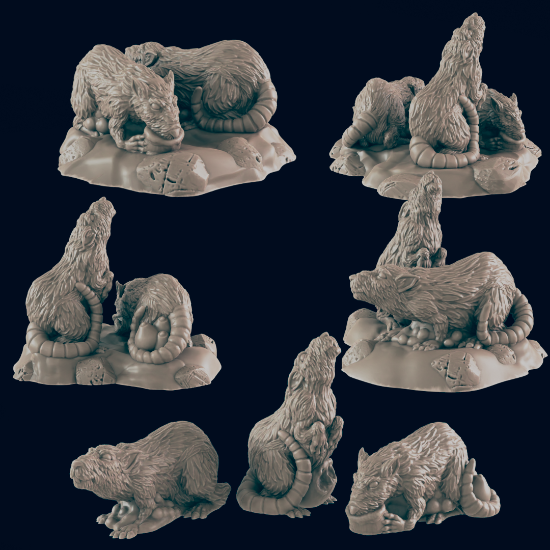 Rats (7x Pieces) - Ec3d